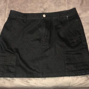 Black Denim Skirt